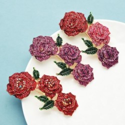 Luksusowa broszka - duże kryształowe kwiatyBroszki