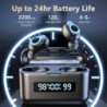 Wireless sports headphones - earbuds - waterproof - Bluetooth- with microphone / 2200Mah charging boxEar- & Headphones
