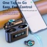 Bezprzewodowe słuchawki sportowe - douszne - wodoodporne - Bluetooth - z mikrofonem / etui ładujące 2200 MahSłuchawki