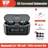 Wireless sports headphones - earbuds - waterproof - Bluetooth- with microphone / 2200Mah charging boxEar- & Headphones