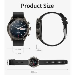 MELANDA - inteligentny zegarek sportowy - Bluetooth - pełny ekran dotykowy - monitor aktywności - pulsometr - wodoodporny - A...