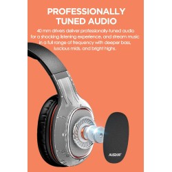 Ausdom M09 - wireless headphones - headset with microphone - foldable - Bluetooth - support TF cardEar- & Headphones