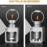 Pills storage box - separator - pills cutter - waterproof container - with key ring - aluminum alloyKeyrings