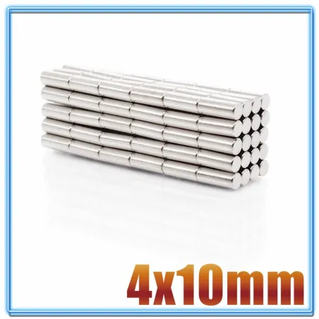 N35 - magnes neodymowy - mocny cylinder - 4mm * 10mm - 20 - 500 sztukN35