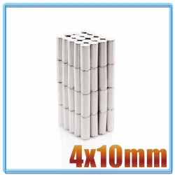 N35 - magnes neodymowy - mocny cylinder - 4mm * 10mm - 20 - 500 sztukN35