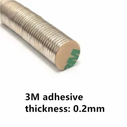 N42 - magnes neodymowy - mocny okrągły krążek - z klejem 3M - 10mm x 1mm - 10 - 100 sztukN40