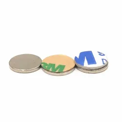 N42 - magnes neodymowy - mocny okrągły krążek - z klejem 3M - 10mm x 1mm - 10 - 100 sztukN40