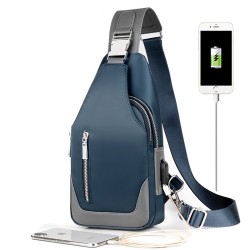 Wielofunkcyjny plecak - torba na ramię / klatkę piersiową - port ładowania USB - otwór na słuchawki - wodoodpornyPlecaki
