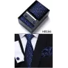 Elegant silk set - tie - handkerchief - cufflinks - tie clipCufflinks