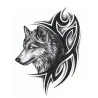 Wolf - waterproof temporary fake tattooStickers