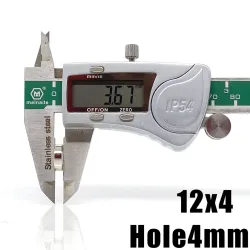 N35 - Magnes neodymowy - okrągły z łbem stożkowym - 12 * 4 mm z otworem 4mmN35