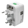 Uniwersalne zasilanie - adapter podróżny - z 2 portami USB - inwerter wtyczki AU US UK EUWtyczki