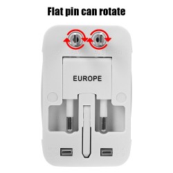Uniwersalne zasilanie - adapter podróżny - z 2 portami USB - inwerter wtyczki AU US UK EUWtyczki