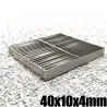 N35 - neodymium magnet - strong rectangular block - 40mm * 10mm * 4mmN35
