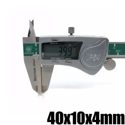 N35 - magnes neodymowy - mocny prostokątny blok - 40mm * 10mm * 4mmN35