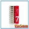 N35 - magnes neodymowy - mocny okrągły krążek - 15mm * 5mmN35