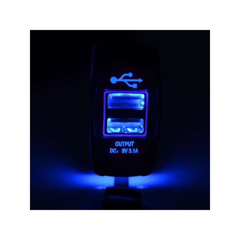 Universal USB dual socket - 3.1V -12V/24V - charging port - LEDChargers Universal USB dual socket - 3.1V -12V/24V - charging port - LEDChargers