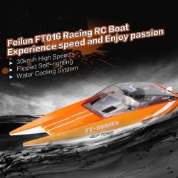 Feilun FT016 - łódź wyścigowa - wodoodporna - 2.4G 4CH - duża prędkość 35km/h - zabawka RCŁodzie