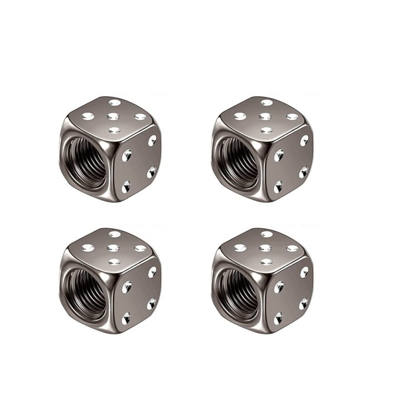 Aluminiowe wentyle do opon - w kształcie kostek - 4 sztukiCzęści kół