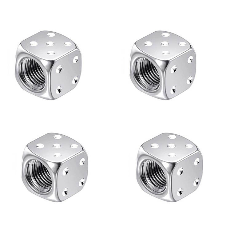 Aluminiowe wentyle do opon - w kształcie kostek - 4 sztukiCzęści kół