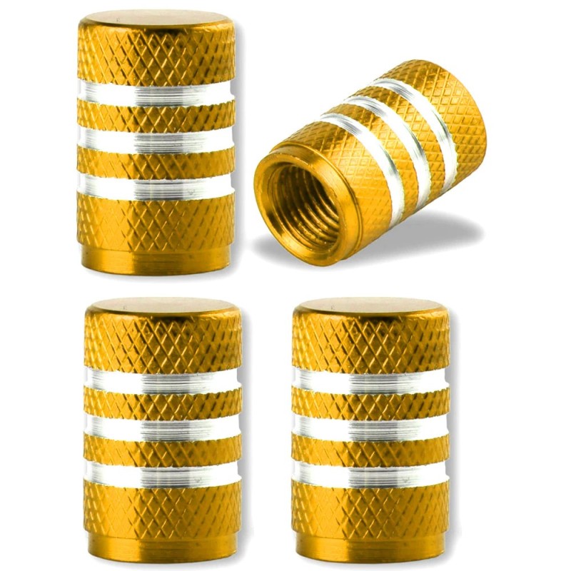 Aluminiowe wentyle do opon - wzór w paski - 4 sztukiCzęści kół