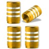 Aluminiowe wentyle do opon - wzór w paski - 4 sztukiCzęści kół