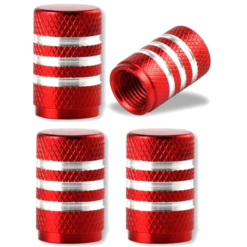 Aluminiowe wentyle do opon - wzór w paski - 4 sztukiCzęści kół