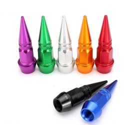 Universal tire valves - aluminum caps - long spike - 4 piecesWheel parts