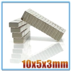 N35 - magnes neodymowy - blok prostopadłościenny - 10mm * 5mm * 3 mm - 20 - 500 sztukN35