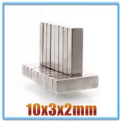 N35 - magnes neodymowy - blok prostopadłościenny - 10mm * 3mm * 2mm - 20 - 1000 sztukN35