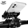Uniwersalny uchwyt na telefon - na kierownicę roweru / motocykla - antypoślizgowy - klips - obrotowy - stop aluminiumHolders
