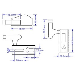 Internal hinge light - wardrobe - cupboard - LED induction lamp - 16 piecesFurniture