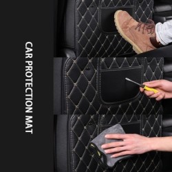 Pokrowiec na tylne siedzenie samochodu - organizer z kieszeniami - skóraPokrowce na siedzenia