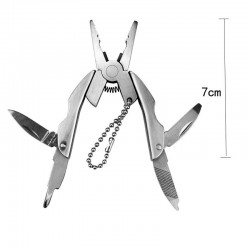 Mini składane narzędzie wielofunkcyjne - szczypce - śrubokręt - brelok - stal nierdzewnaNoże & Narzędzia Wielofunkcyjne