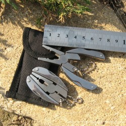 Mini składane narzędzie wielofunkcyjne - szczypce - śrubokręt - brelok - stal nierdzewnaNoże & Narzędzia Wielofunkcyjne