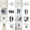 WC - bathroom - toilet entrance sign - funny vinyl stickerWall stickers