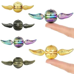 Fidget spinner - metalowa zabawka antystresowa - złoty znicz - anielskie skrzydłaFidget spinner