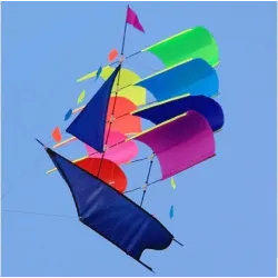 Sailing kite - 3D sailboat - with handle / lineKites