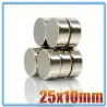 N35 - magnes neodymowy - okrągły dysk - 25mm * 10mmN35