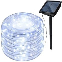 Łańcuch LED zasilany energią słoneczną - girlanda - oświetlenie zewnętrzne - wodoodporny - 7m - 12mŚwięta Bożego Narodzenia