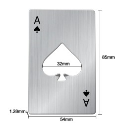 Karta As - aluminiowy otwieracz do butelek - format karty kredytowejBar Zaopatrzenie