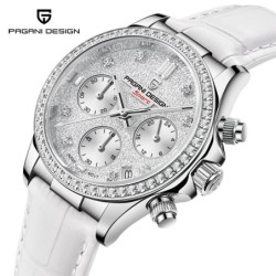 PAGANI DESIGN - automatic Quartz watch - with crystals - sapphire mirror - leather strap