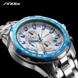 SINOBI - męski zegarek sportowy - kwarcowy - chronograf - wodoodpornyZegarki