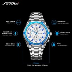SINOBI - męski zegarek sportowy - kwarcowy - chronograf - wodoodpornyZegarki