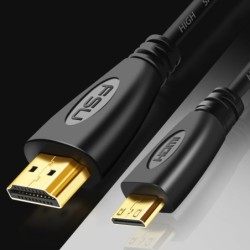 Kabel mini HDMI do HDMI - 1080P - wysoka prędkość - pozłacane złączeKable