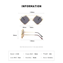 Geometric sunglasses - steampunk style - metal hollow-out frame - UV400 - unisexSunglasses