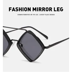 Geometric sunglasses - steampunk style - metal hollow-out frame - UV400 - unisexSunglasses