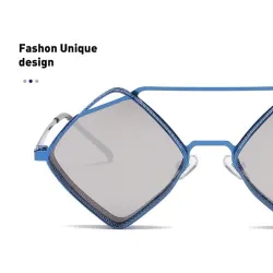Geometric sunglasses - steampunk style - metal hollow-out frame - UV400 - unisexSunglasses