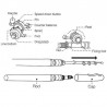 Mini telescopic fishing rod - with a golden fishing reel - foldableFishing rods