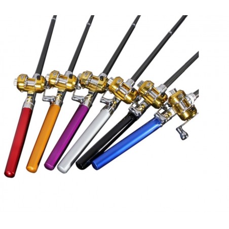 Mini telescopic fishing rod - with a golden fishing reel - foldableFishing rods